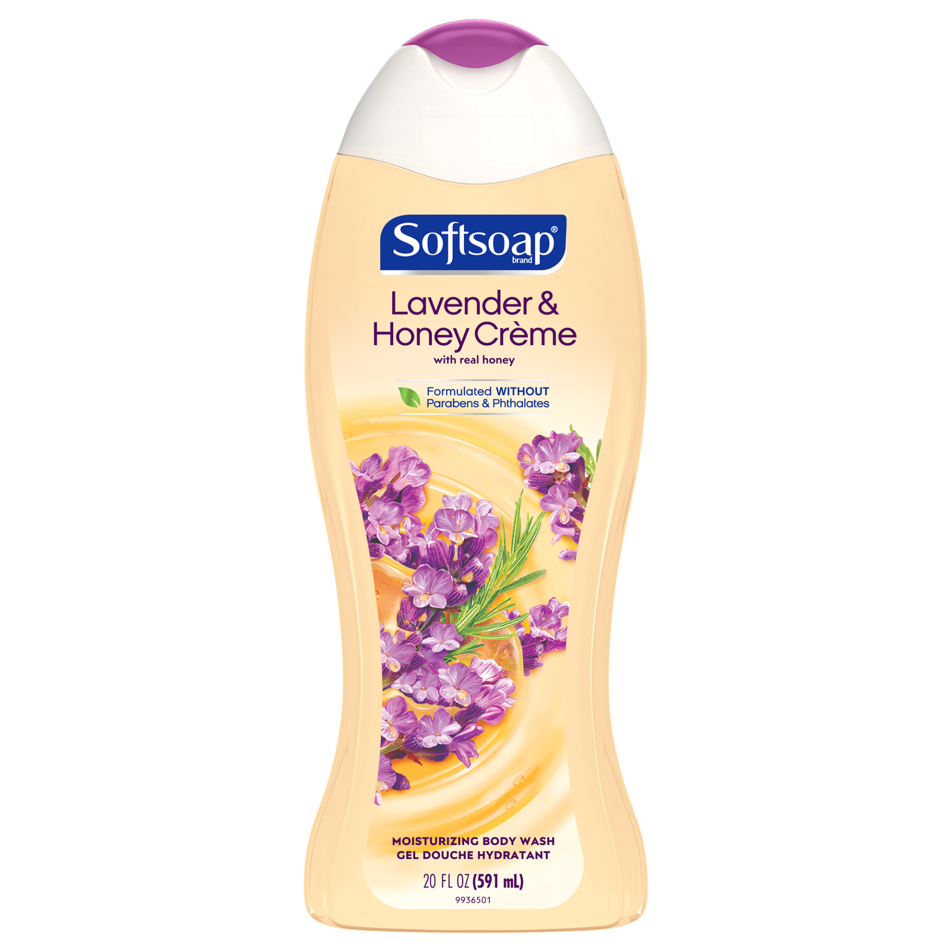 slide 1 of 9, Softsoap Moisturizing Body Wash Honey Creme And Lavender, 20 fl oz