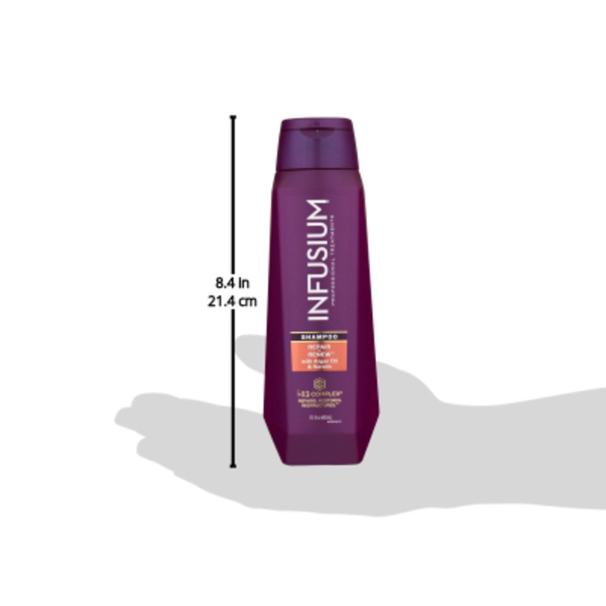 slide 2 of 9, Infusium Repair & Renew Shampoo with Argan Oil & Keratin, 13.5 fl oz