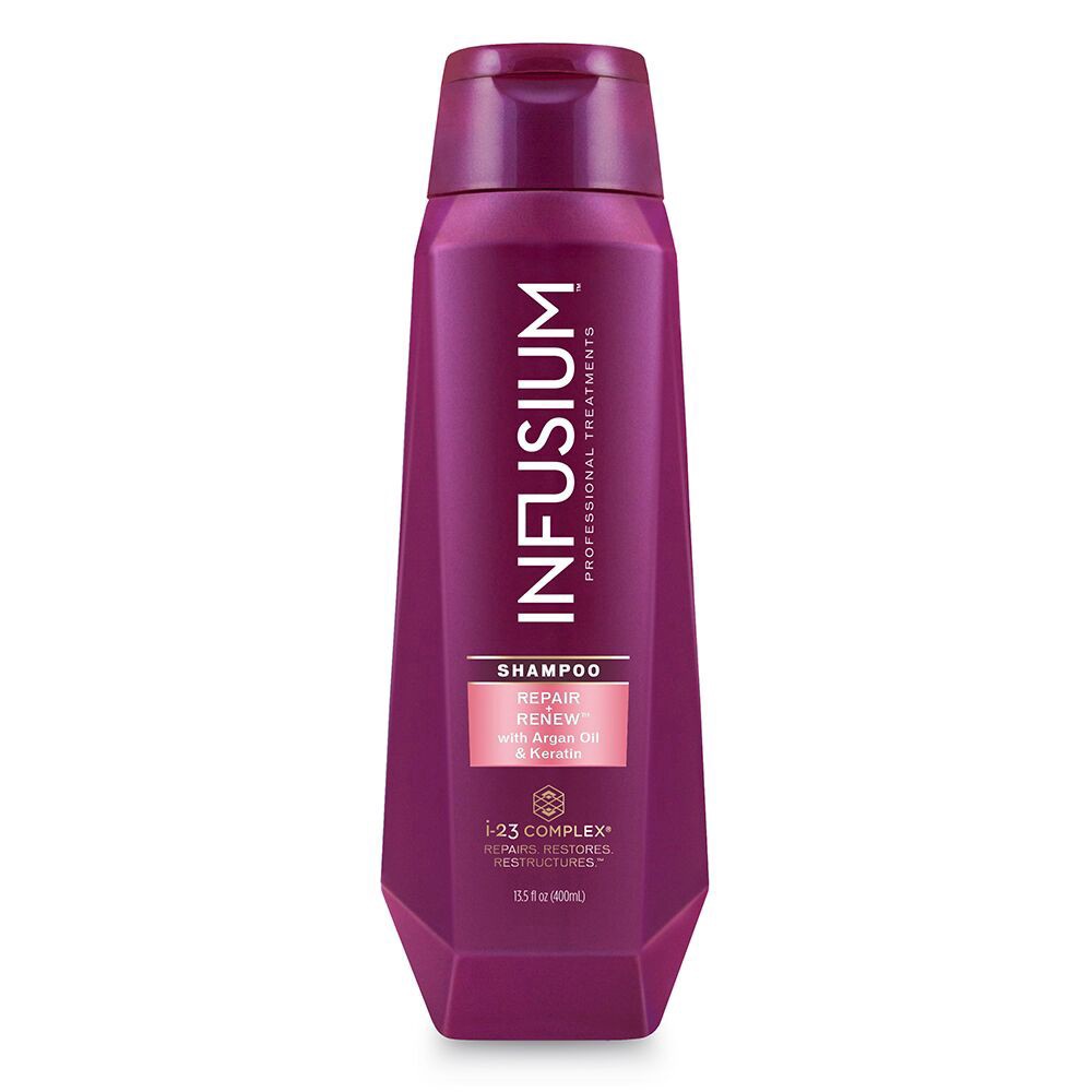 slide 1 of 9, Infusium Repair & Renew Shampoo with Argan Oil & Keratin, 13.5 fl oz