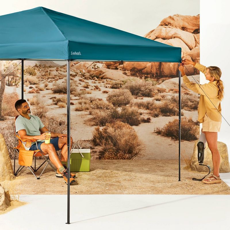 slide 2 of 6, 10'x10' Riveted Frame Canopy - Embark™: Portable UV-Resistant Outdoor Shelter, 1 ct