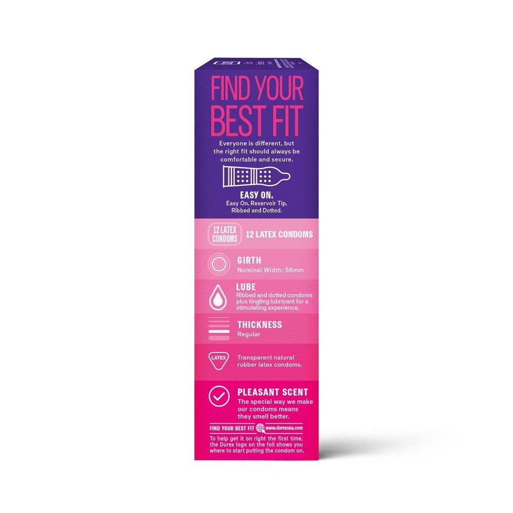 slide 3 of 7, Durex Extra Sensitive Stimulating Condoms, 12 ct