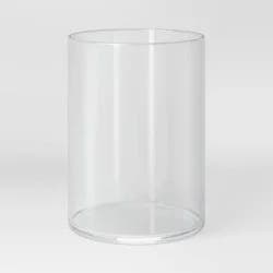 7.8"x5.8" Glass Vase - Threshold™: Contemporary Cylindrical, Tabletop Decor, Watertight