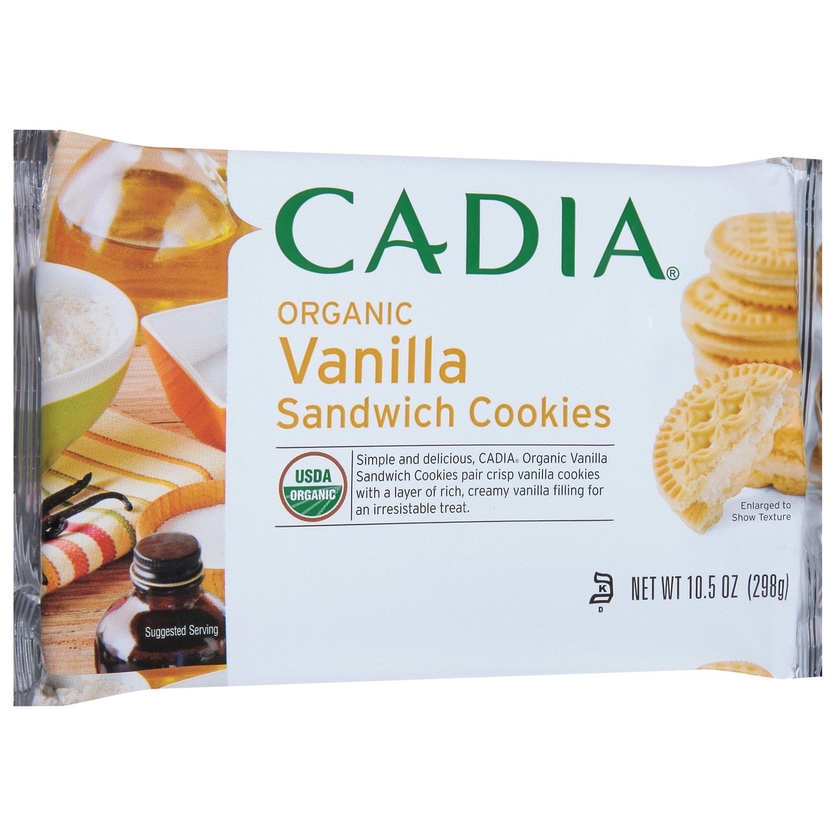 slide 2 of 9, Cadia Organic Vanilla Sandwich Cookies 10.5 oz, 10.5 oz