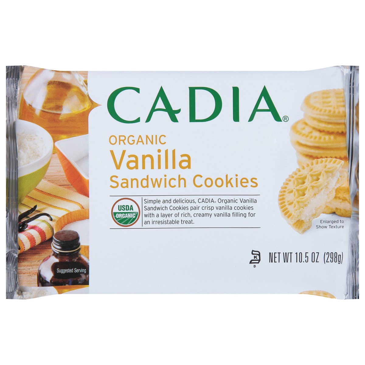 slide 1 of 9, Cadia Organic Vanilla Sandwich Cookies 10.5 oz, 10.5 oz