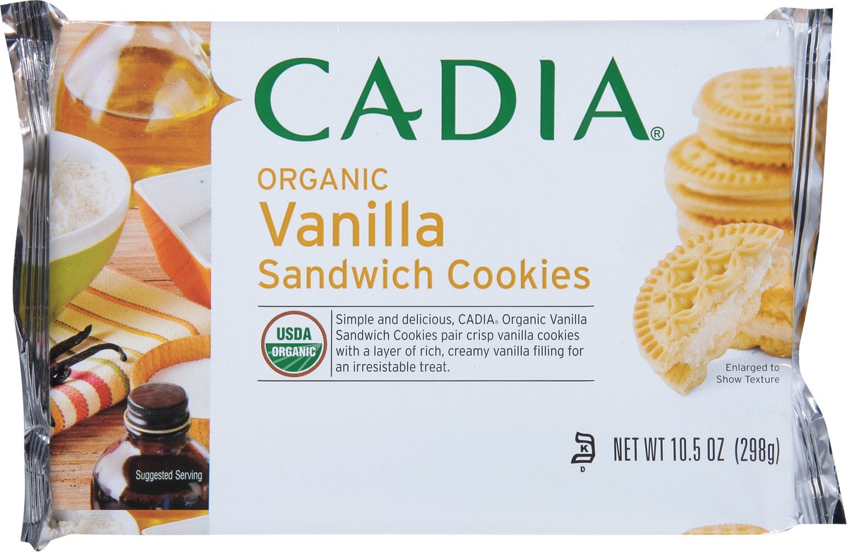 slide 6 of 9, Cadia Organic Vanilla Sandwich Cookies 10.5 oz, 10.5 oz
