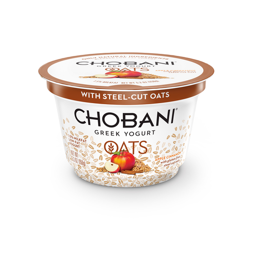 slide 1 of 1, Chobani Low-Fat Apple Cinnamon Blended Oats Greek Yogurt, 5.3 oz