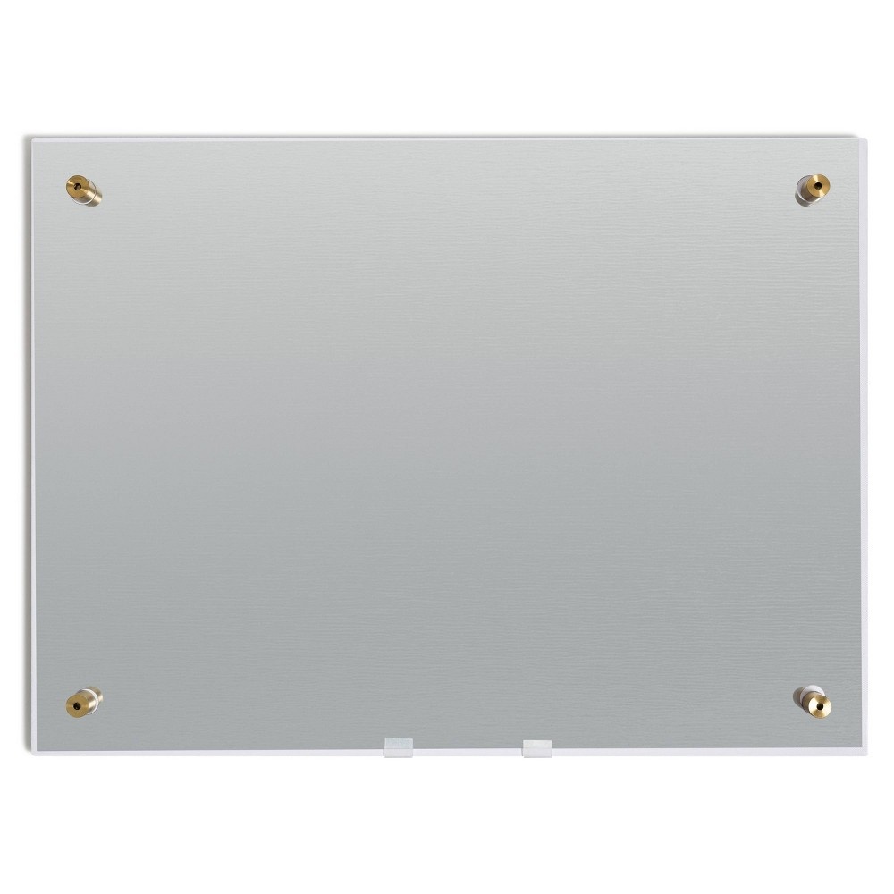 slide 5 of 5, U Brands 17"x23" Magnetic Glass Dry Erase Board with Gold Hardware, 1 ct