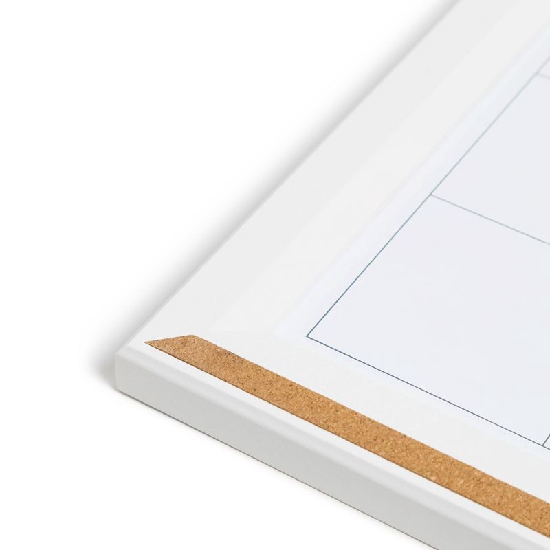 slide 3 of 4, U Brands 20"x 30" PINIT Magnetic Dry Erase Calendar Board Wood Frame, 1 ct