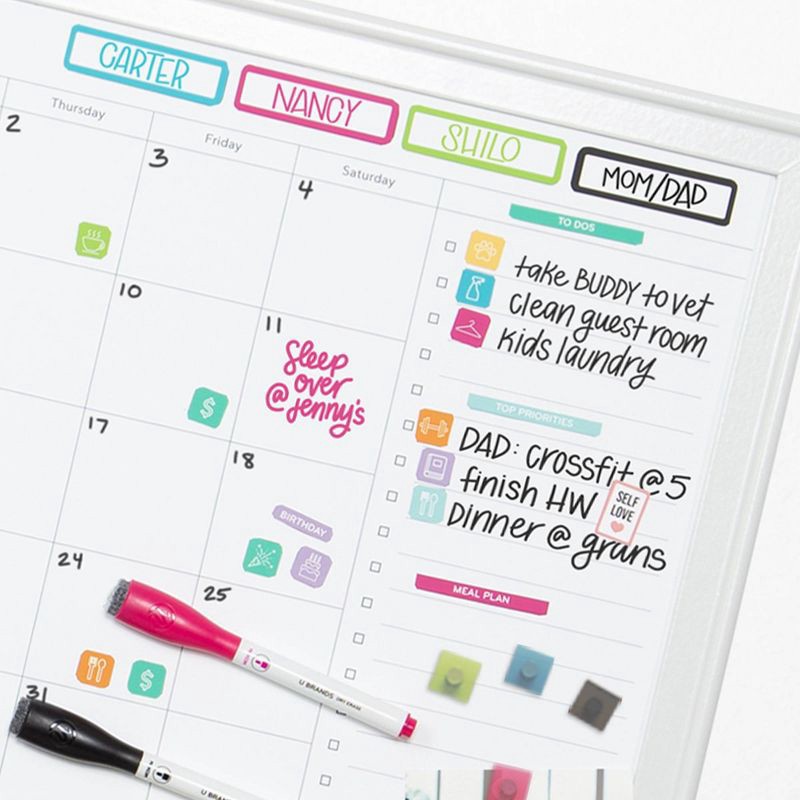 slide 4 of 5, U Brands 68pc Magnetic Color Coding Planner Kit with Dry Erase Markers, 68 ct