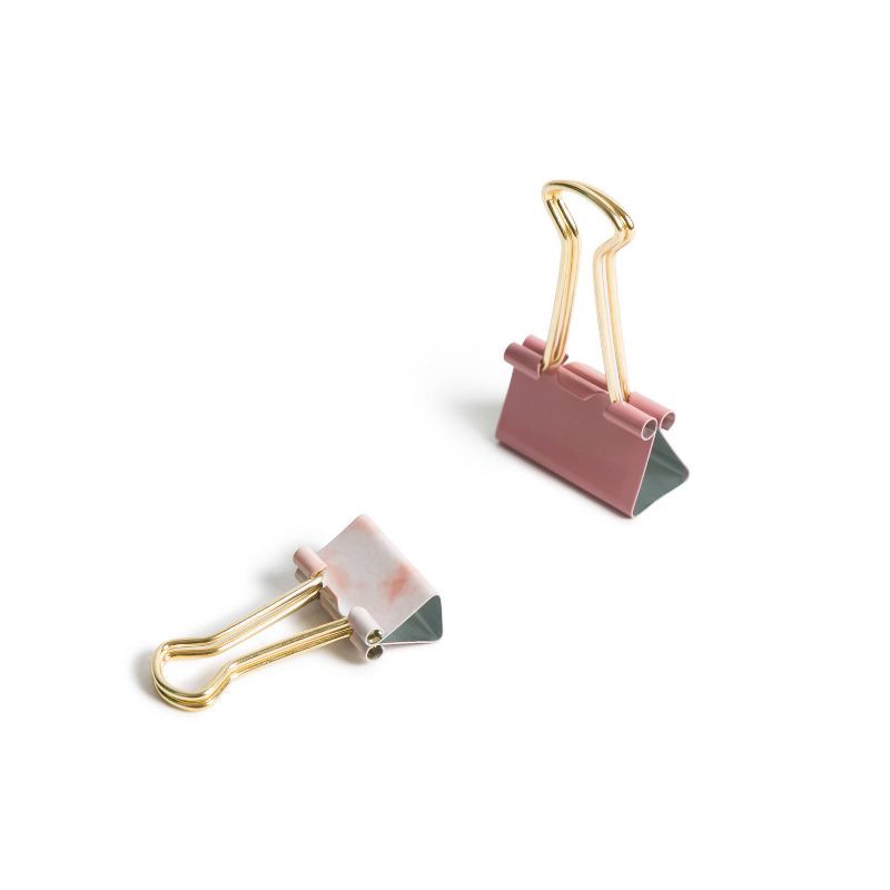 slide 3 of 5, U Brands 24ct Medium and Mini Binder Clips - Soft Dye, 24 ct