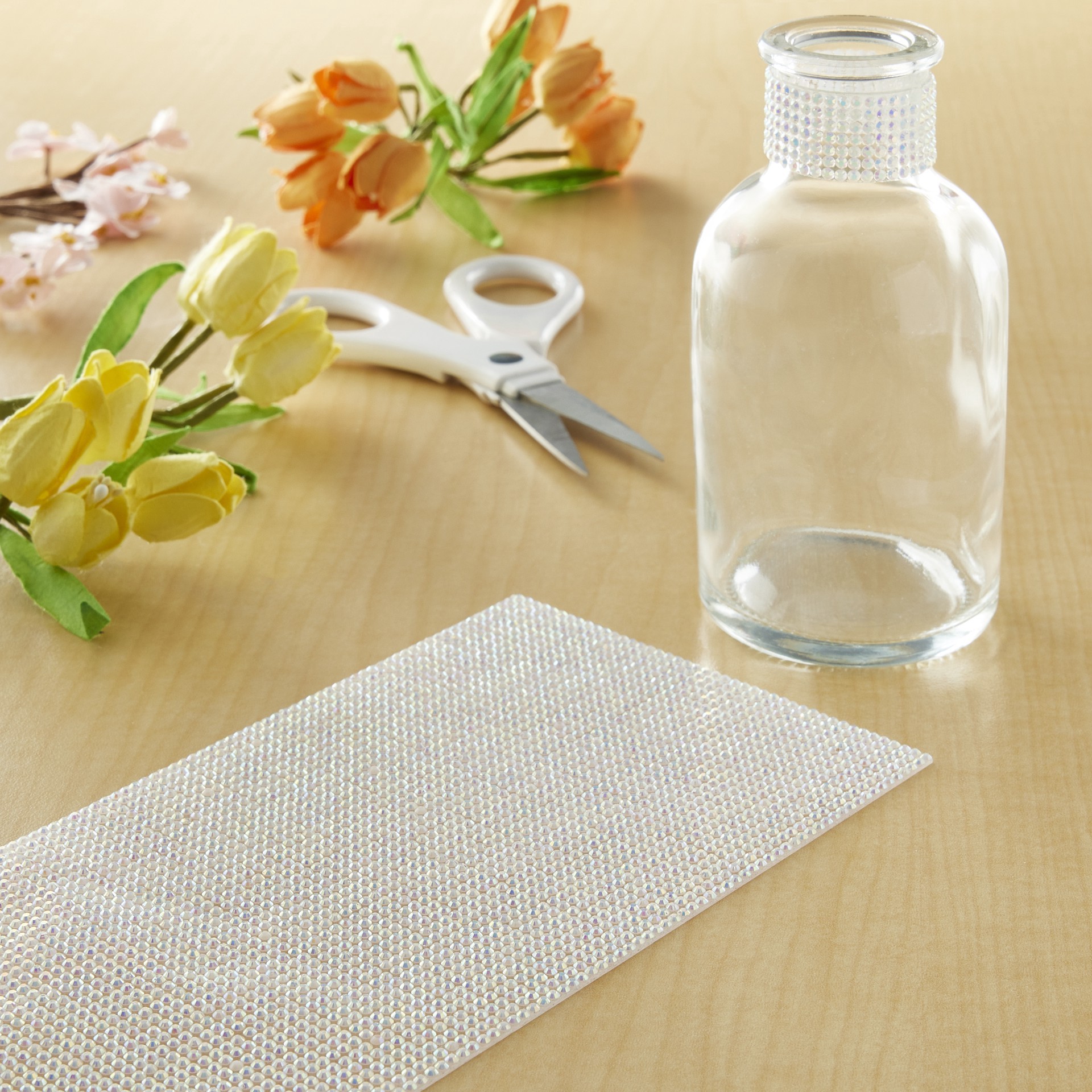 slide 3 of 3, Clear Micro Iridescent Bling Sticker Sheet By Recollections, 3.6 in x 7.2 in