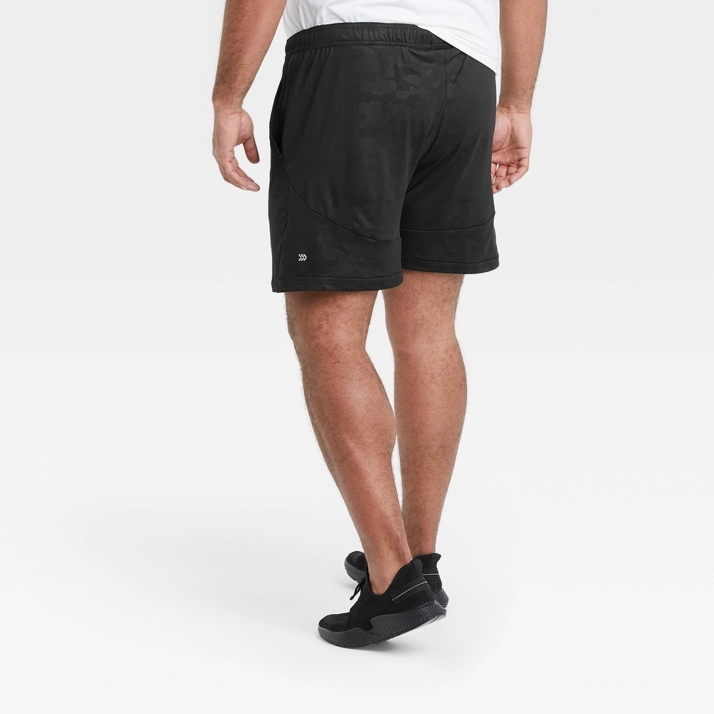 Men's Camo Print Training Shorts All in Motion Black M 1 ct Shipt