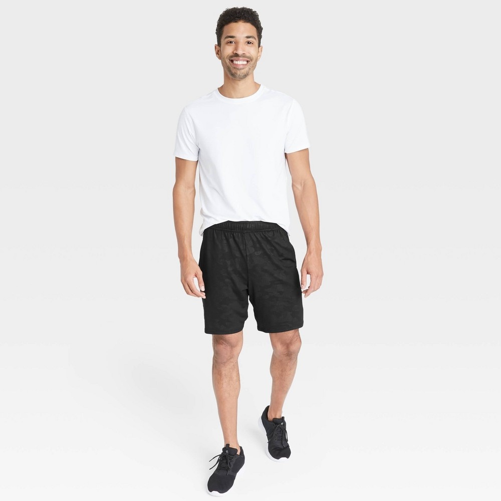 Men's Camo Print Training Shorts All in Motion Black M 1 ct Shipt