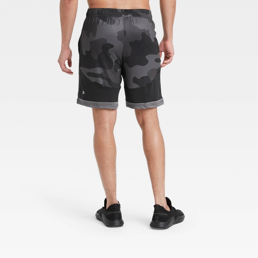 slide 2 of 4, Men's Camo Print Training Shorts - All in Motion Black S, 1 ct