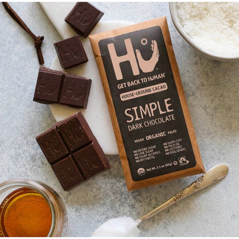 slide 2 of 4, Hu Kitchen Hu Simple Dark Chocolate 70% Cacao Candy - 2.1oz, 2.1 oz
