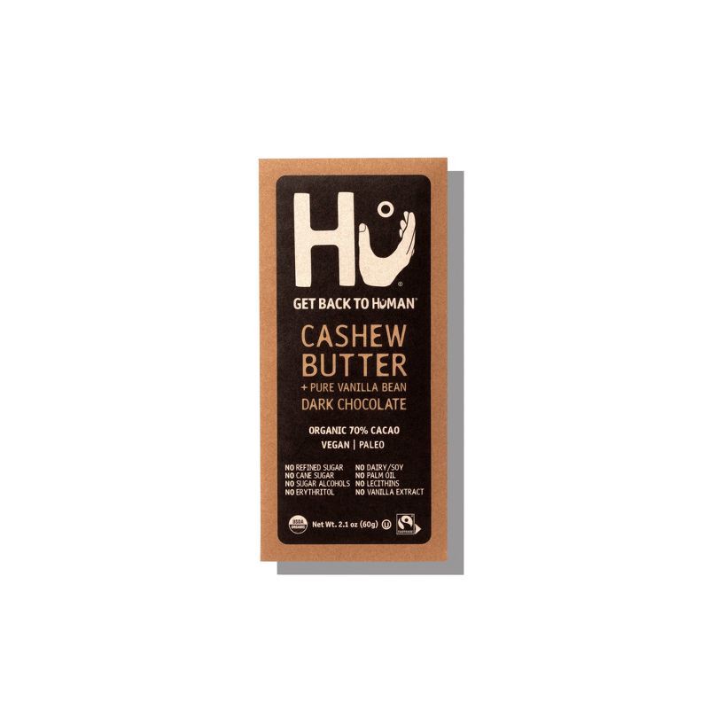 slide 1 of 5, Hu Kitchen Hu Cashew Butter + Pure Vanilla Bean Dark Chocolate Candy - 2.1oz, 2.1 oz