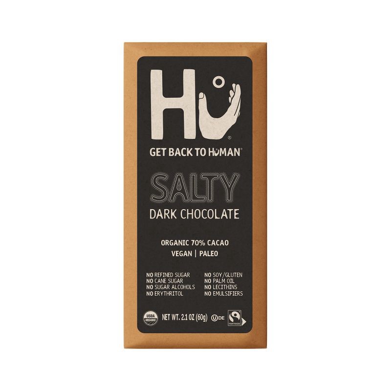 slide 1 of 10, Hu Kitchen Hu Salty Dark Chocolate 70% Cacao Candy - 2.1oz, 2.1 oz