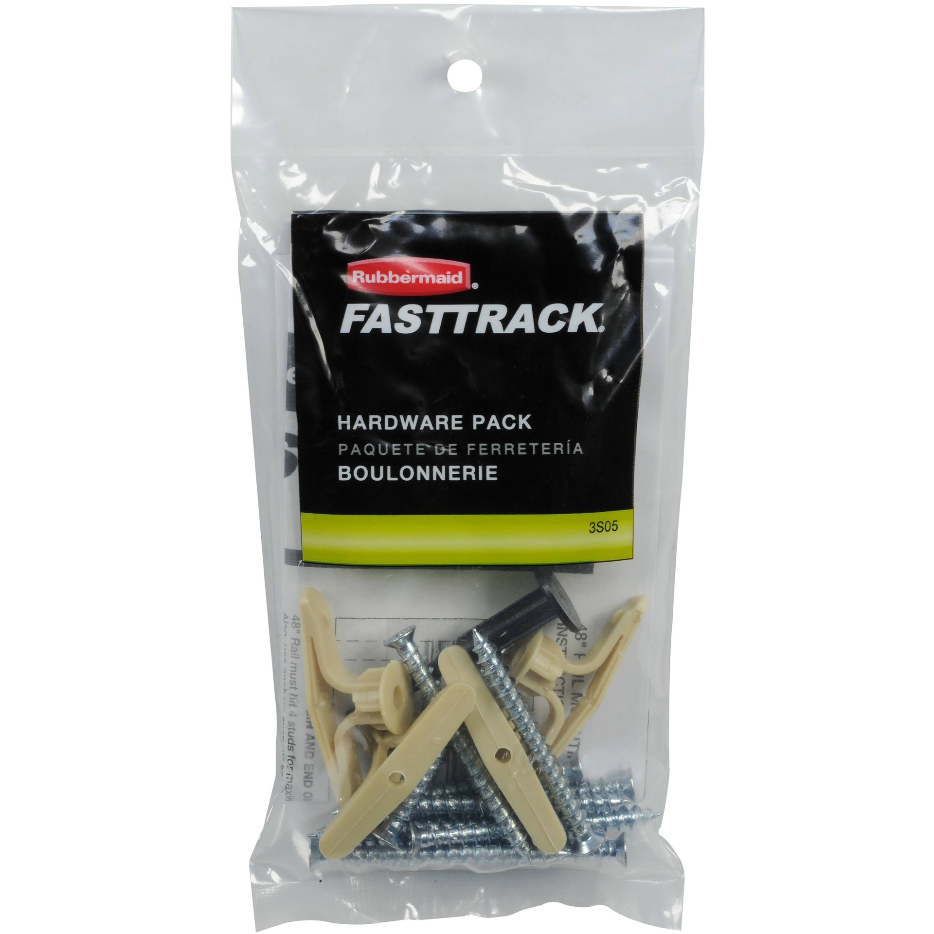 slide 1 of 3, Rubbermaid FastTrack Garage Storage Rail Hardware Pack, 1 ct