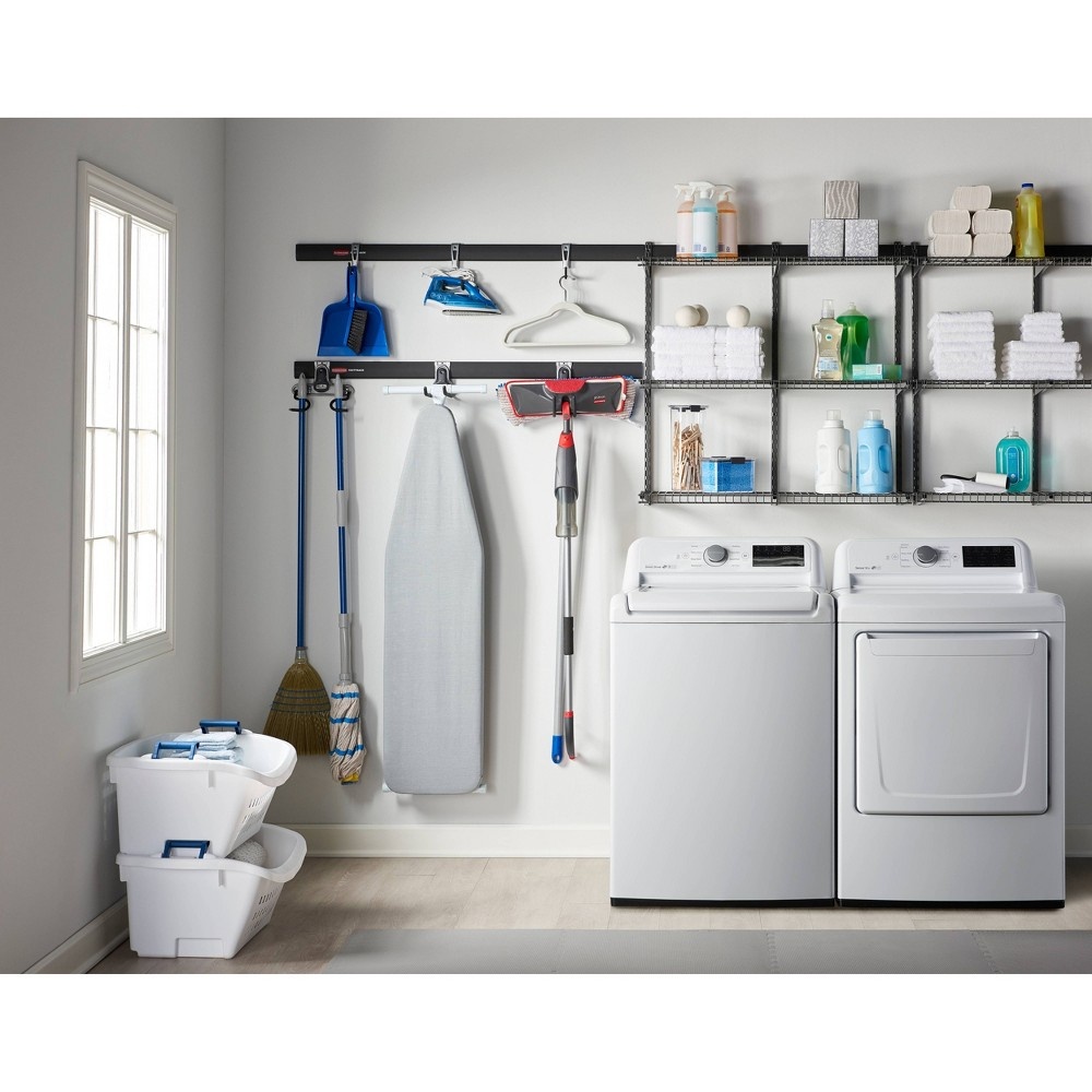 slide 3 of 8, Rubbermaid 36" FastTrack Garage Storage All-in-One Rail Shelving Kit, 1 ct