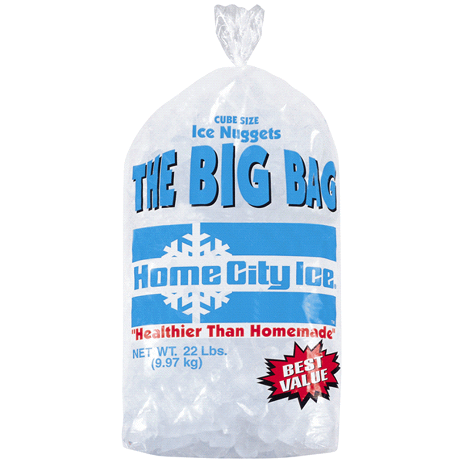 slide 1 of 1, Meijer Large Bagged Ice, 20 lb