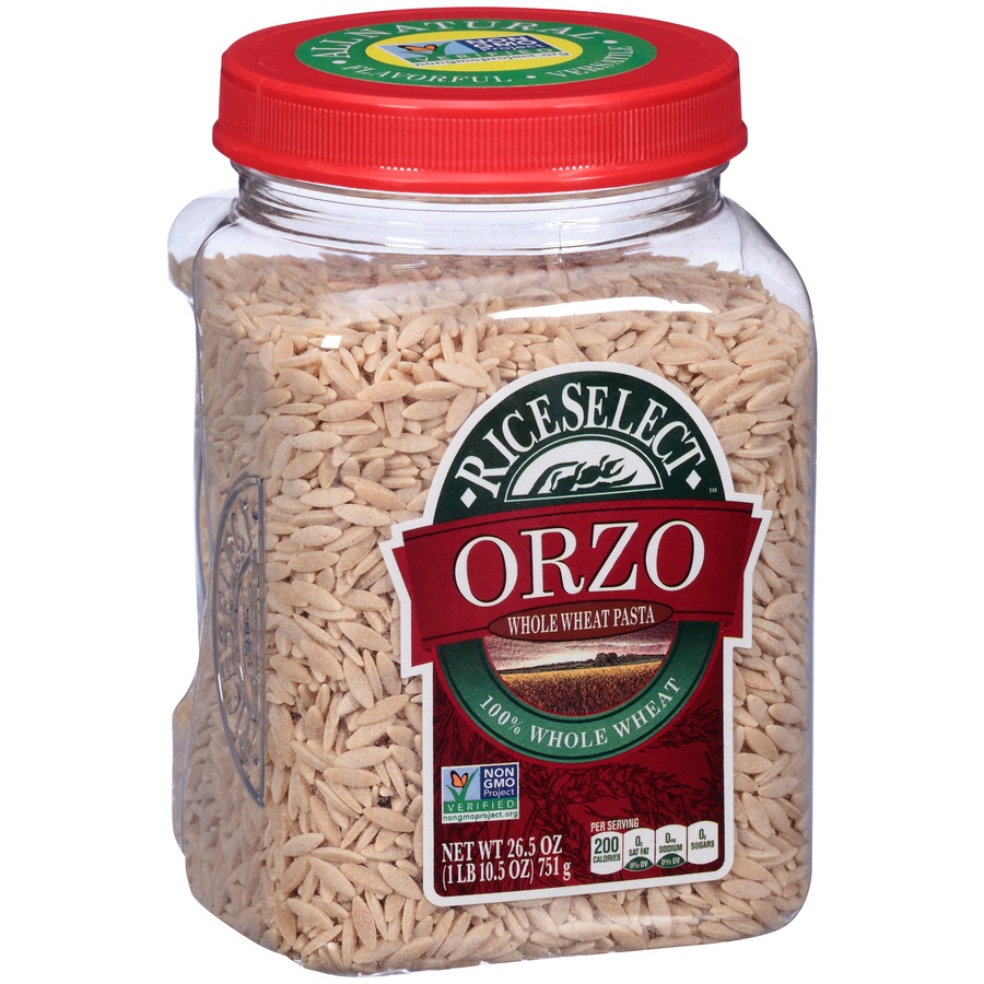 slide 2 of 8, RiceSelect Orzo Whole Wheat Pasta, 26.5 oz
