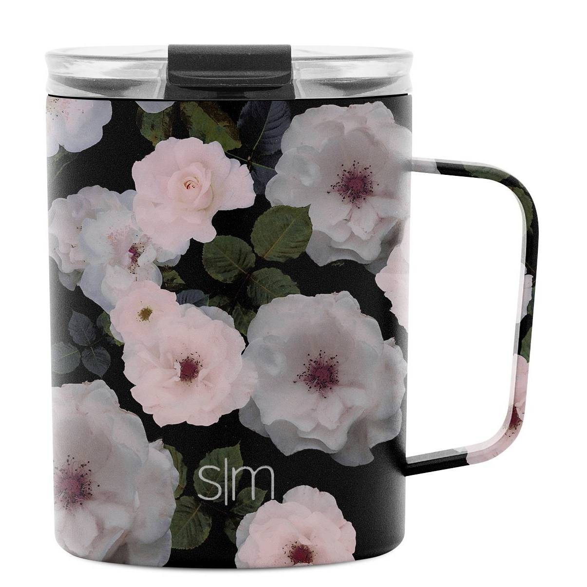 slide 1 of 2, Simple Modern Stainless Steel Scout Mug with Clear Flip Lid Wisteria Lane, 12 oz