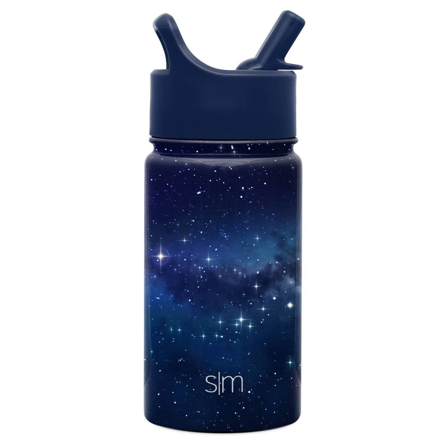 slide 1 of 3, Simple Modern Stainless Steel Milky Way Water Bottle with Straw and Lid, 14 oz