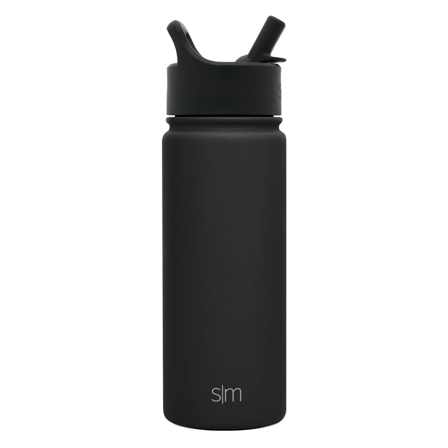 slide 1 of 3, Simple Modern Summit with Straw Lid Midnight Black, 18 oz