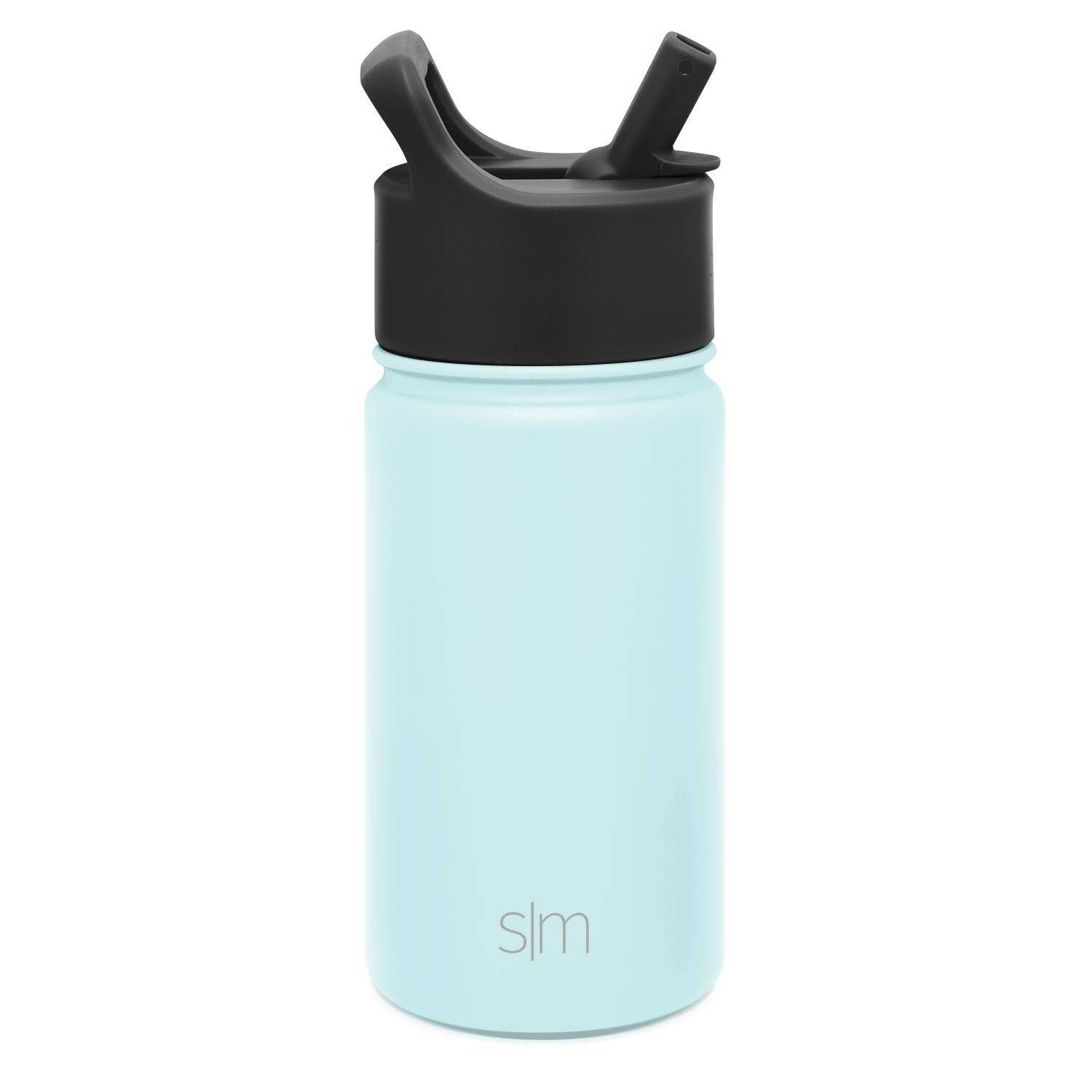 slide 1 of 3, Simple Modern Stainless Steel Seaside Water Bottle with Straw and Lid, 14 oz