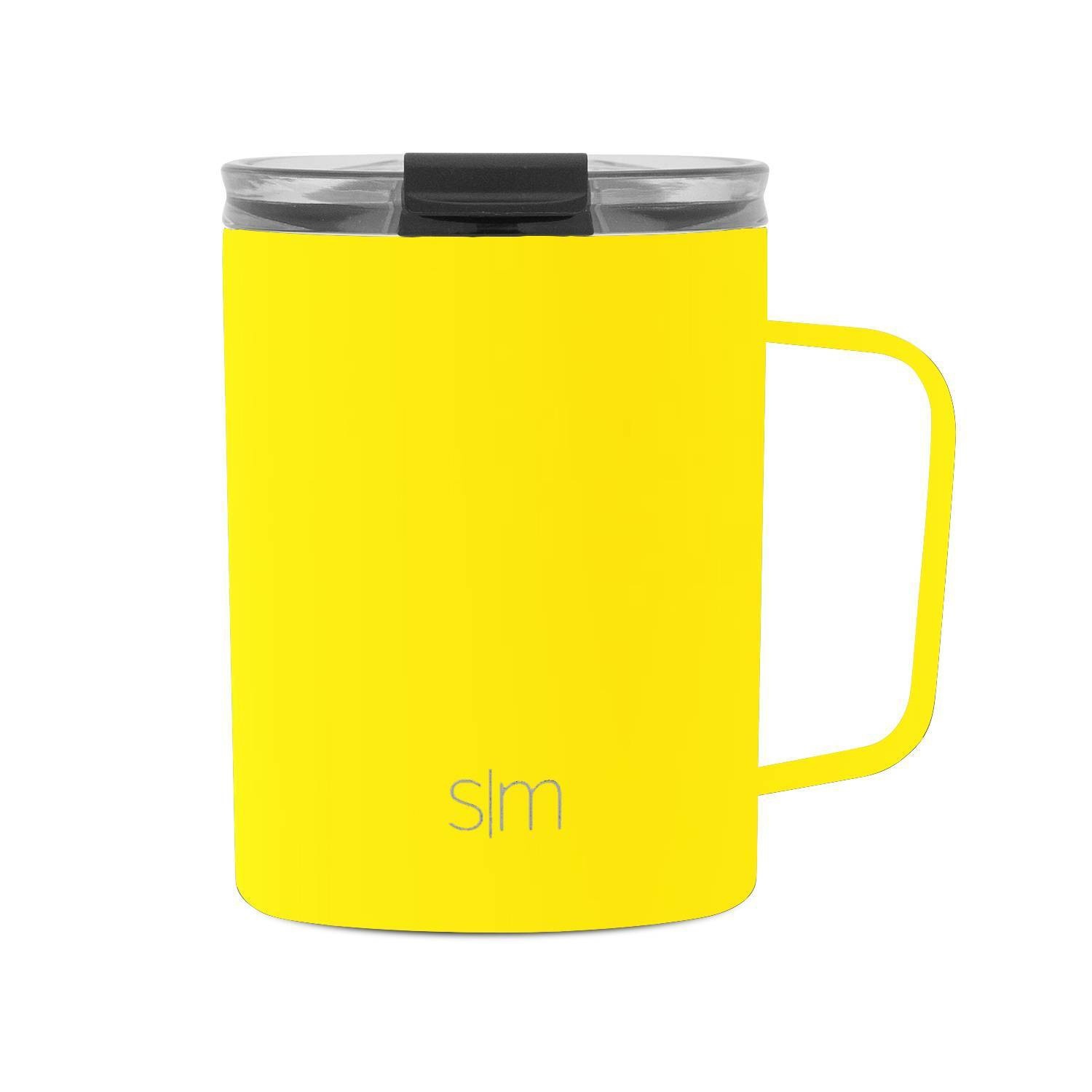 slide 1 of 2, Simple Modern Stainless Steel Scout Mug with Clear Flip Lid Sunshine, 12 oz