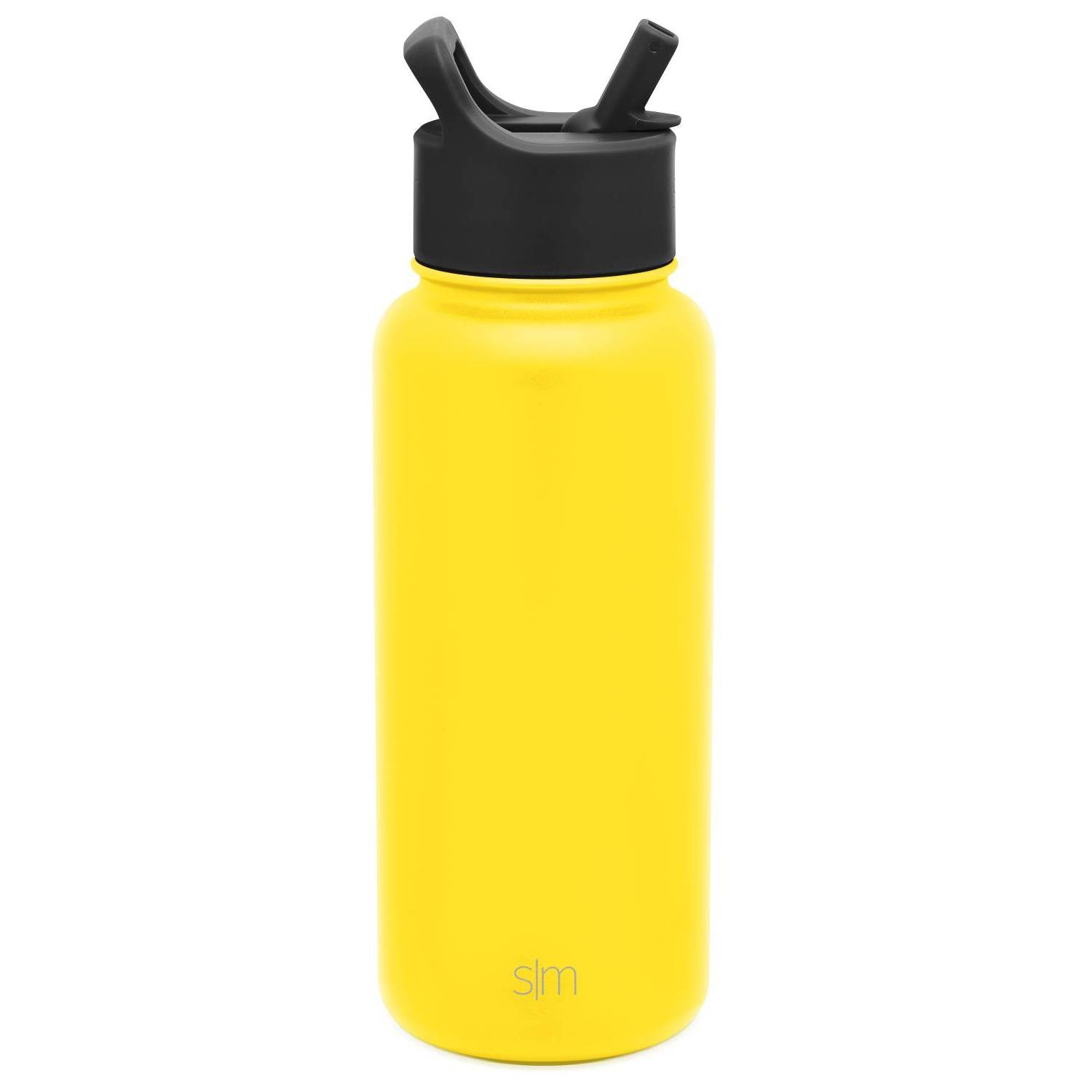 slide 1 of 2, Simple Modern Stainless Steel Summit Water Bottle with Straw Lid Sunshine, 32 oz