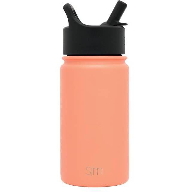 slide 1 of 2, Simple Modern Stainless Steel Summit Grapefruit Water Bottle with Straw and Lid, 14 oz