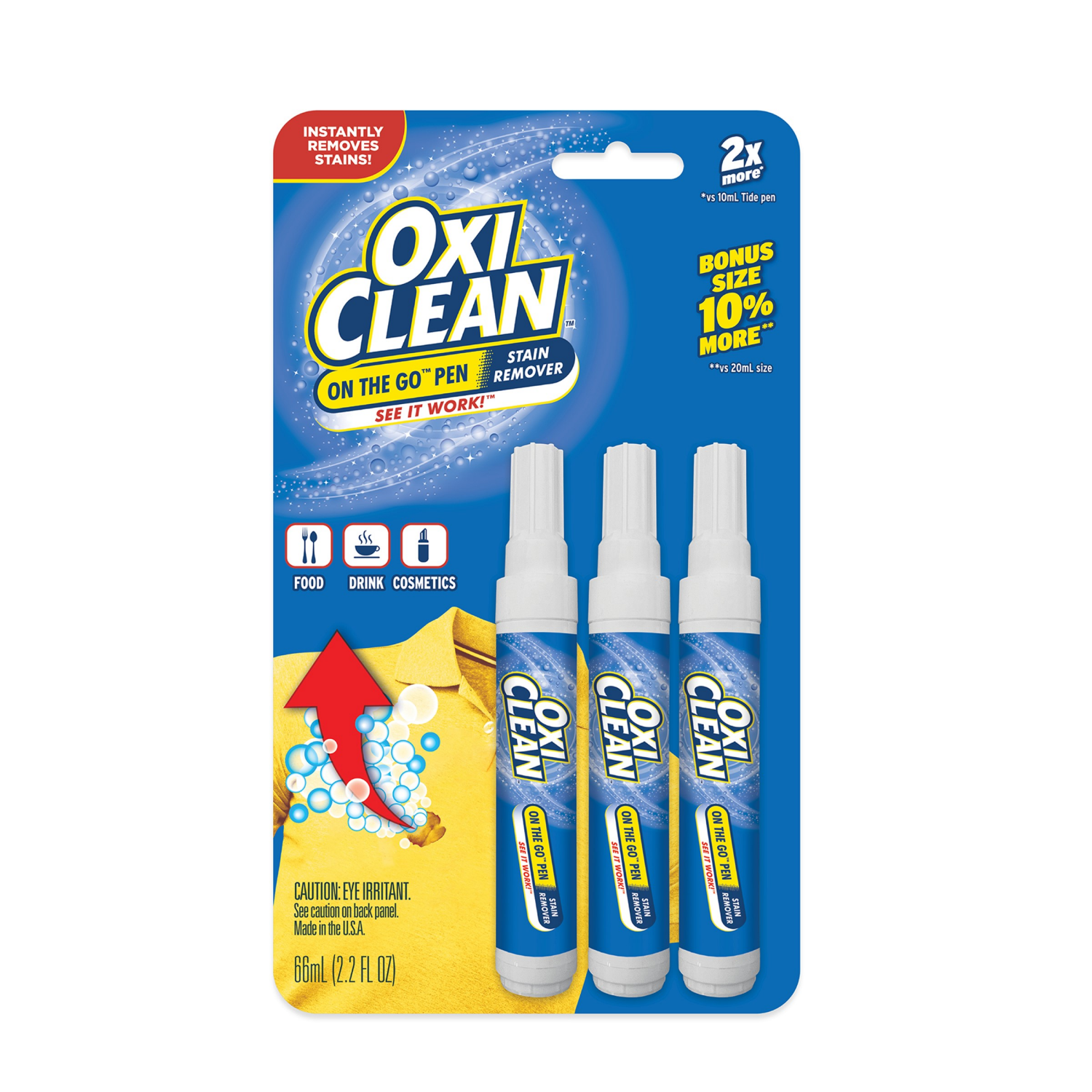 slide 1 of 7, Oxi-Clean On the Go Stain Remover Pen, 3 ct