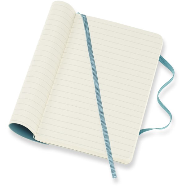 slide 2 of 5, Moleskine Classic Soft Cover Notebook, 3-1/2" X 5-1/2", Ruled, 192 Pages (96 Sheets), Reef Blue, 96 ct