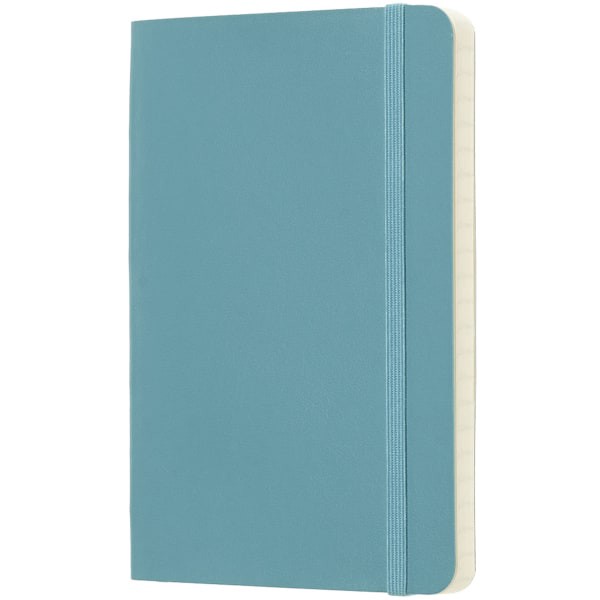 slide 5 of 5, Moleskine Classic Soft Cover Notebook, 3-1/2" X 5-1/2", Ruled, 192 Pages (96 Sheets), Reef Blue, 96 ct