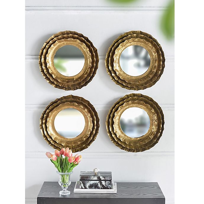 slide 3 of 10, A&B Home Ashlyn Round Wall Mirror - Gold, 16 in
