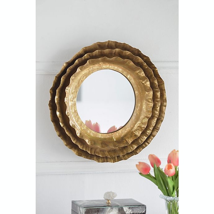 slide 8 of 10, A&B Home Ashlyn Round Wall Mirror - Gold, 16 in
