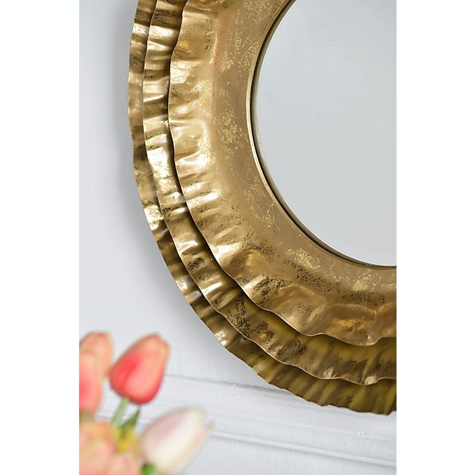 slide 9 of 10, A&B Home Ashlyn Round Wall Mirror - Gold, 16 in