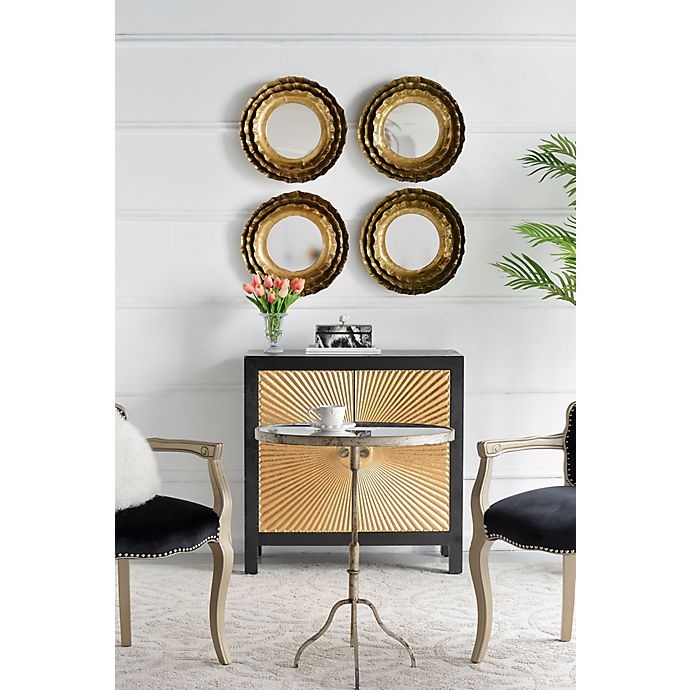 slide 10 of 10, A&B Home Ashlyn Round Wall Mirror - Gold, 16 in