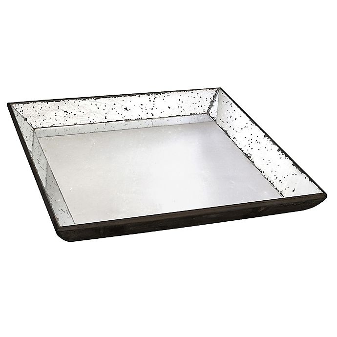 slide 1 of 5, A&B Home Waverly Large Square Mirrored Tray, 1 ct