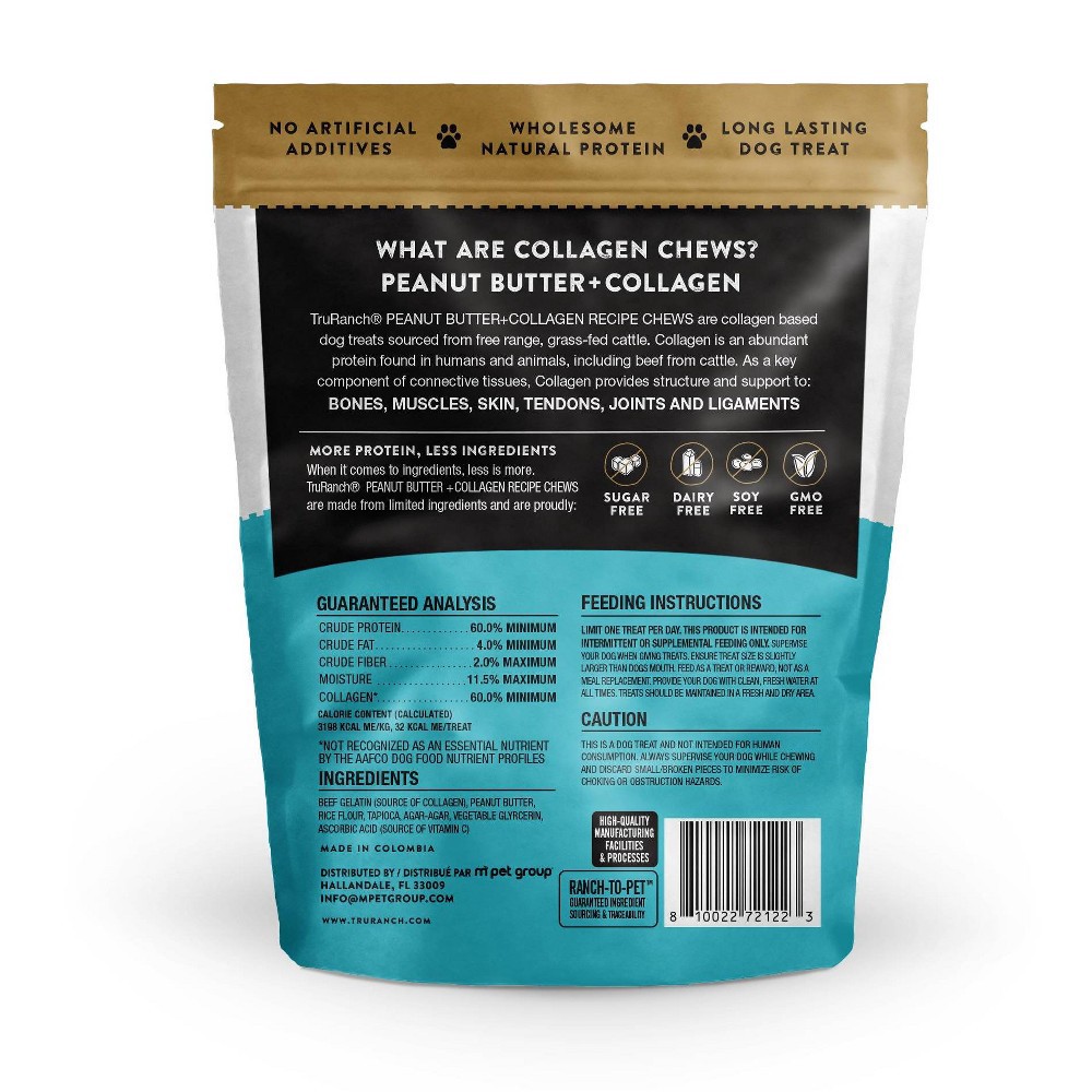 slide 3 of 3, TruRanch Collagen 5" Peanut Butter Sticks Rawhide Free Dog Treats - 15ct, 15 ct