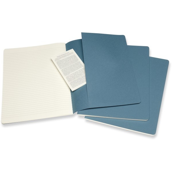 slide 2 of 5, Moleskine Ruled Journal Cahier XL Brisk Blue, XL