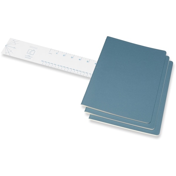 slide 3 of 5, Moleskine Ruled Journal Cahier XL Brisk Blue, XL