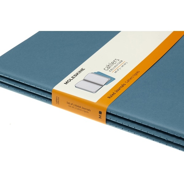 slide 5 of 5, Moleskine Ruled Journal Cahier XL Brisk Blue, XL