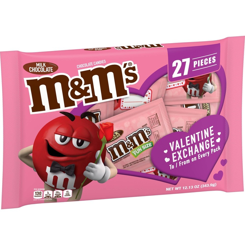 slide 7 of 8, M&M's Valentine's Milk Chocolate Exchange Bag, 12.13 oz
