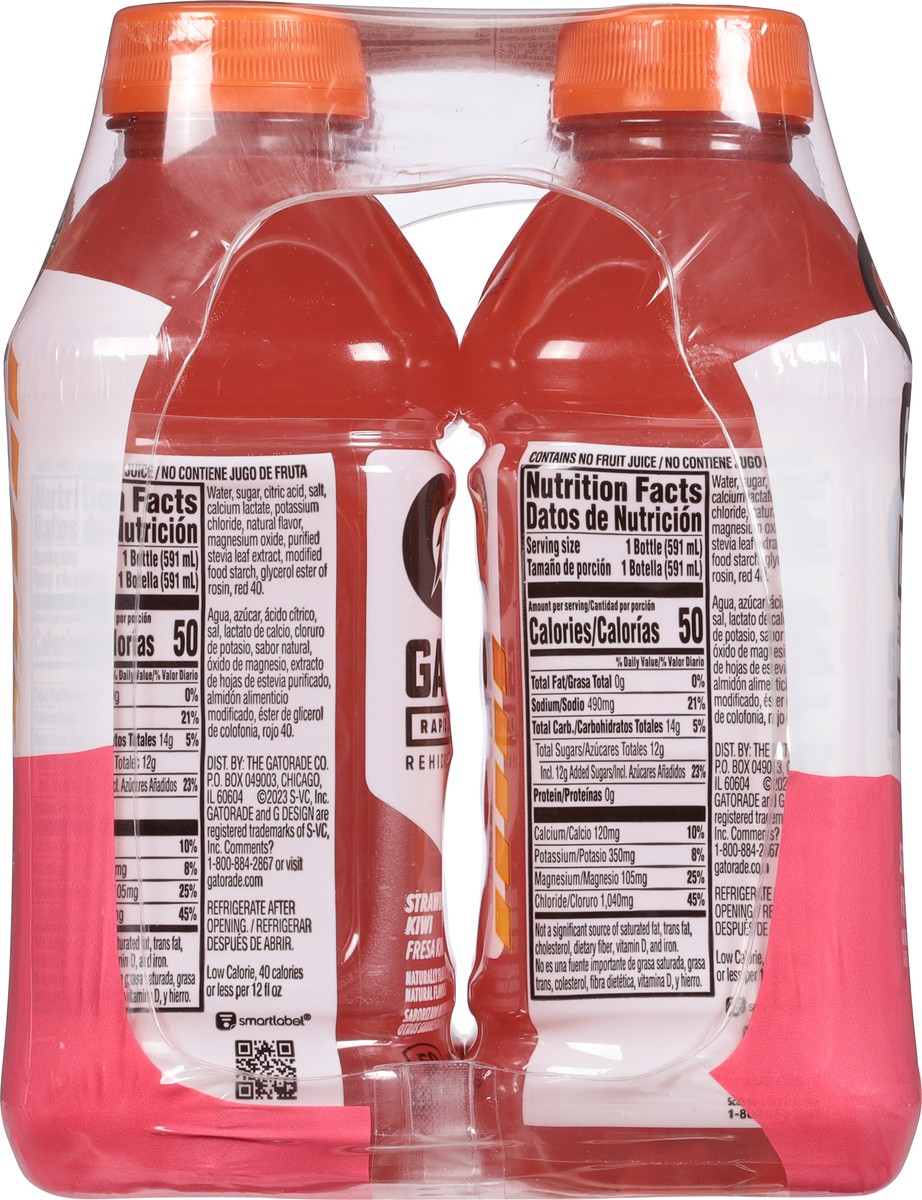 slide 11 of 12, Gatorlyte Rapid Rehydration Lower Sugar Strawberry Kiwi Electrolyte Beverage - 4 ct, 4 ct