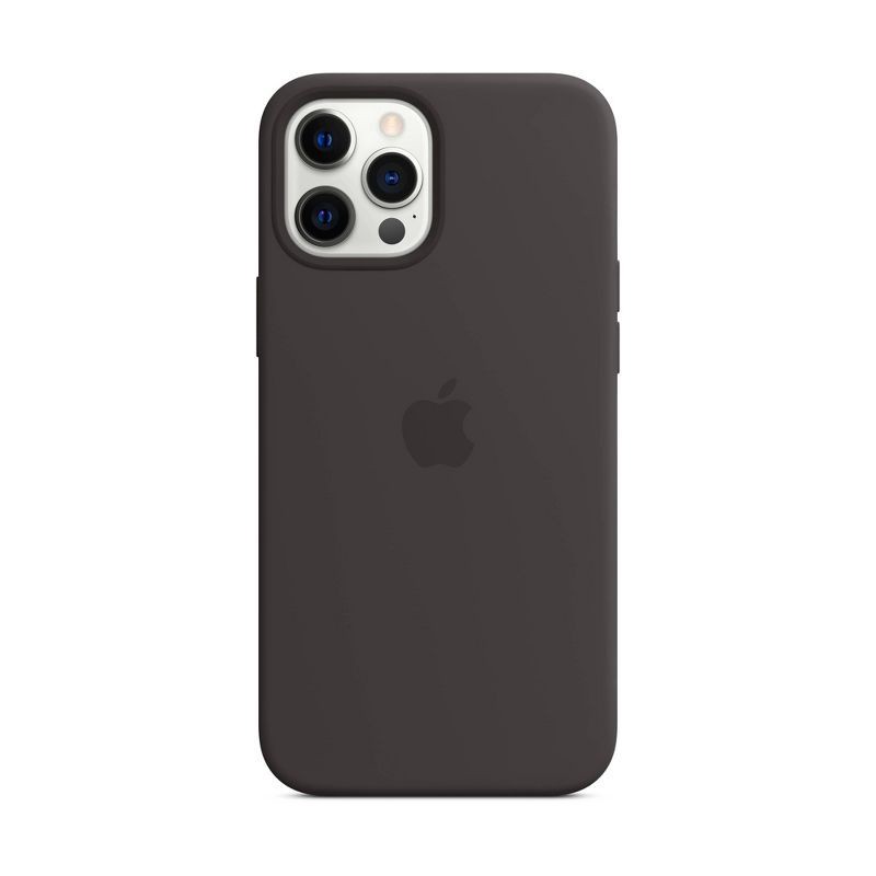 slide 1 of 1, Apple iPhone 12 Pro Max Silicone Case with MagSafe - Black, 1 ct