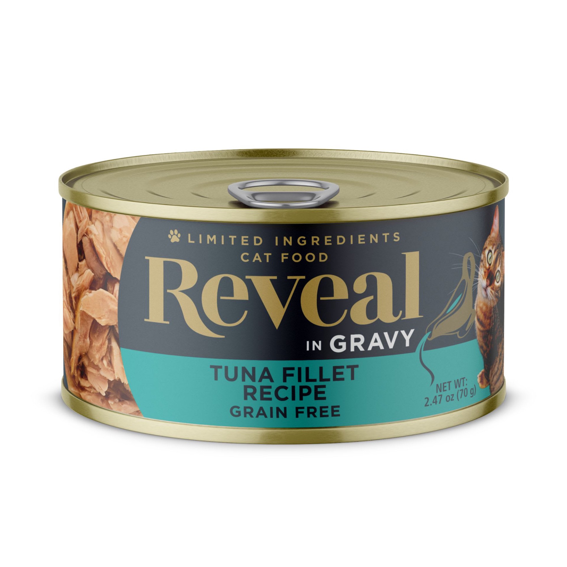 slide 1 of 10, Reveal in Gravy Grain Free Tuna Fillet Cat Food 2.47 oz, 2.47 oz