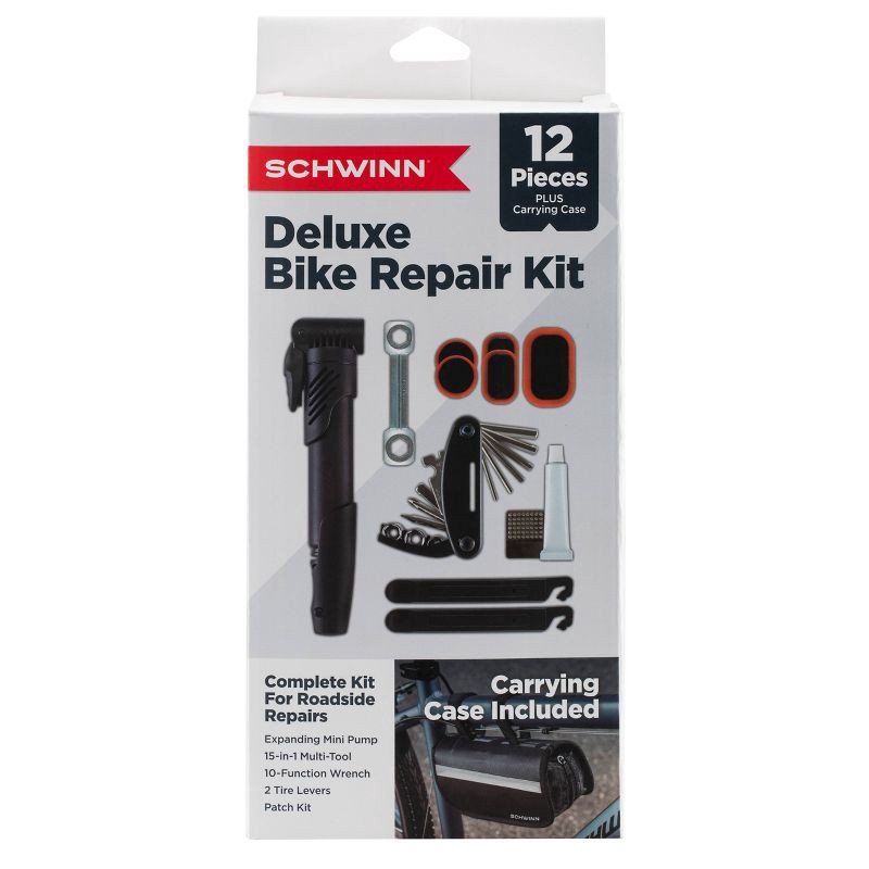 slide 1 of 8, Schwinn Bike Seat Pack with Repair Tools - Black, 1 ct