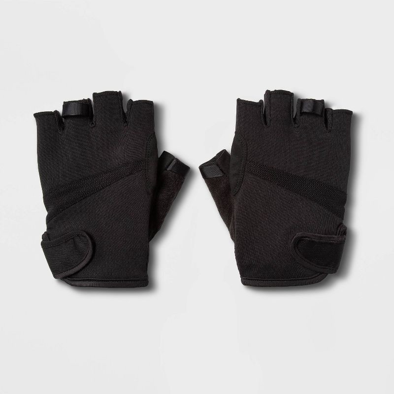 slide 1 of 4, Men's Strength Training Gloves Black M - All In Motion™, 1 ct